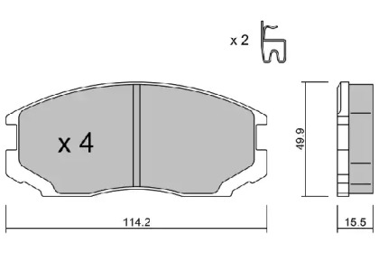 Комплект тормозных колодок (AISIN: BPMI-1904)